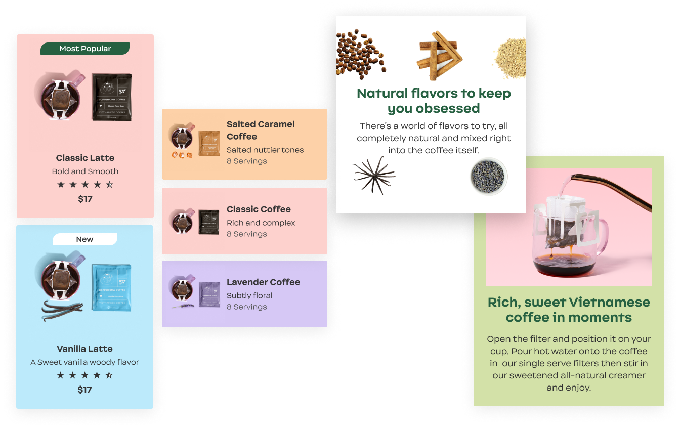 A simple mobile first design systems ties the experience together.
