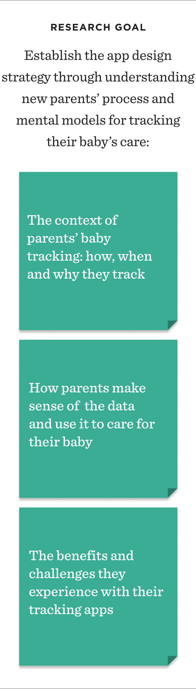 Nara user research objectives were outlined and shared with the team before starting the project