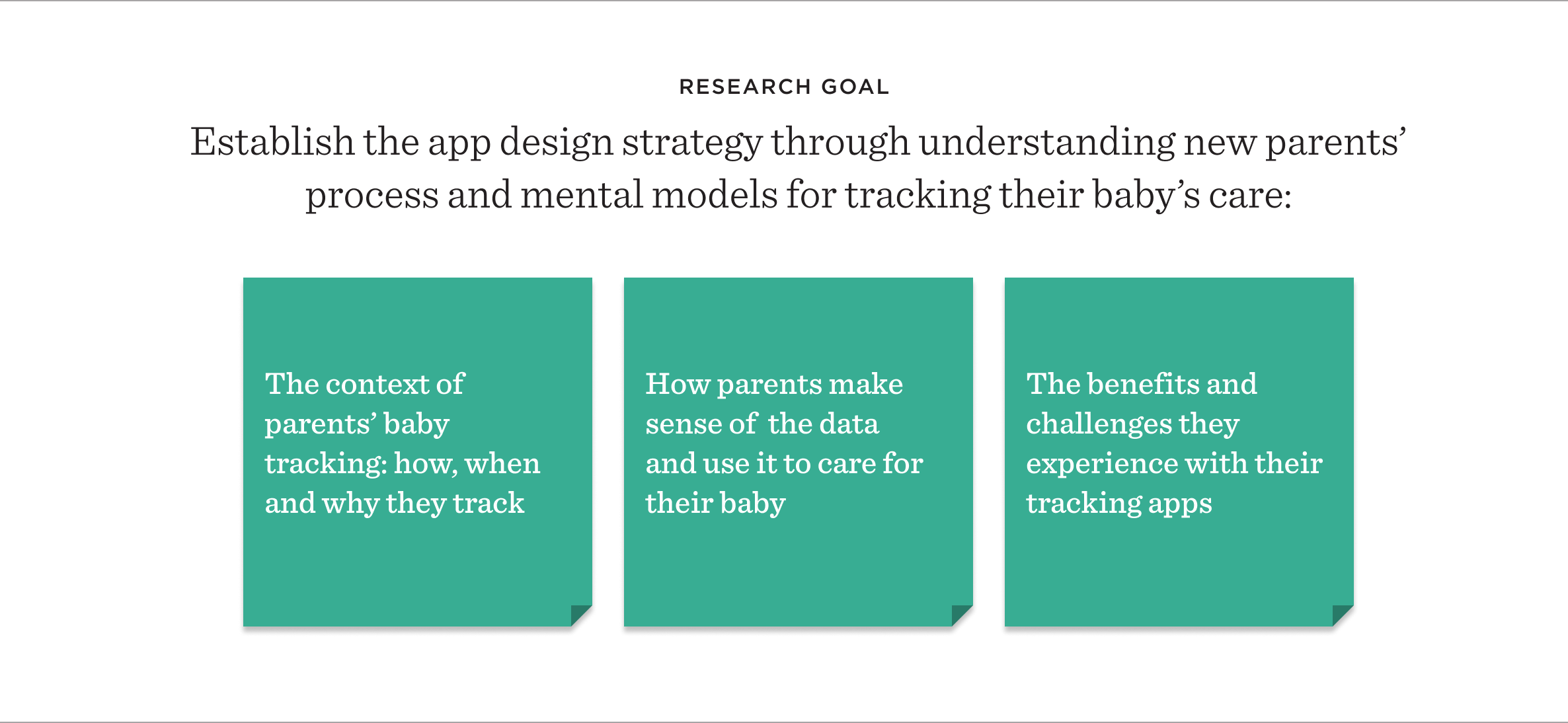 Nara user research objectives were outlined and shared with the team before starting the project