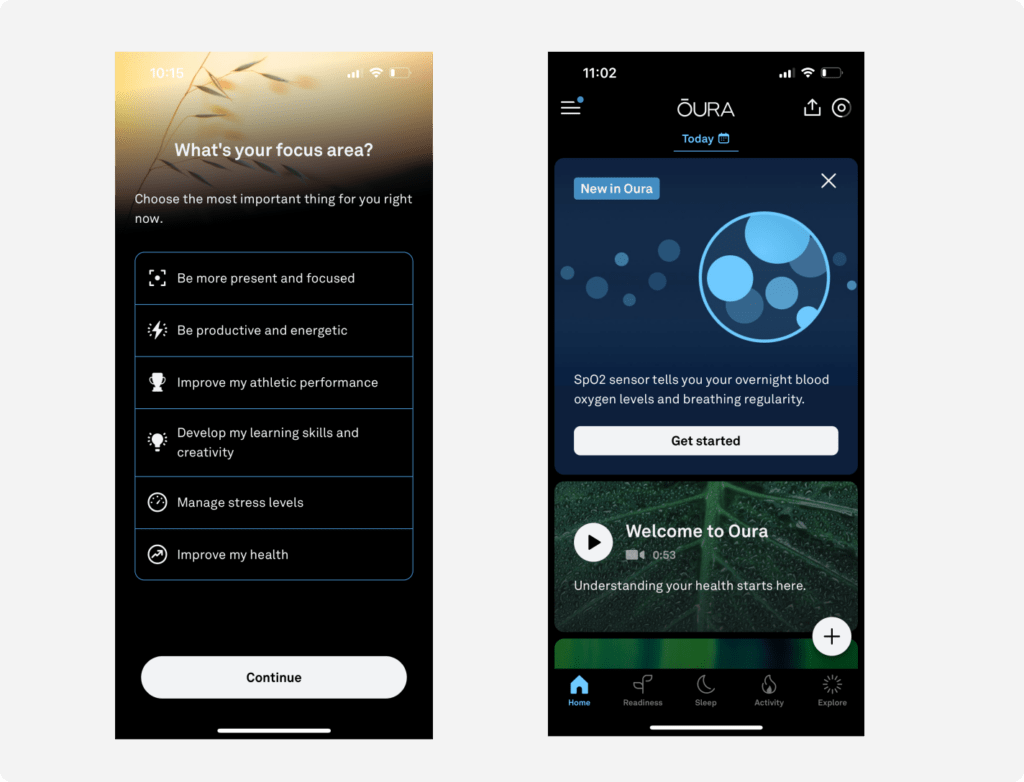 Oura Ring Onboarding